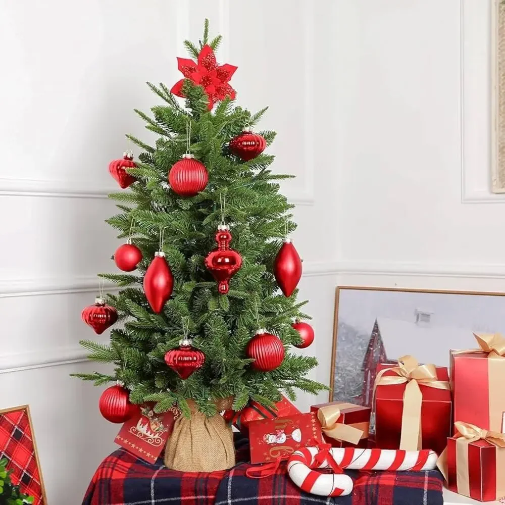 10Pcs Multiple Styles Glass Christmas Ball Ornaments for Tree Decorations